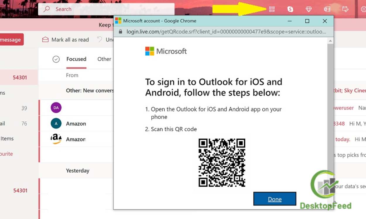 outlook qr code