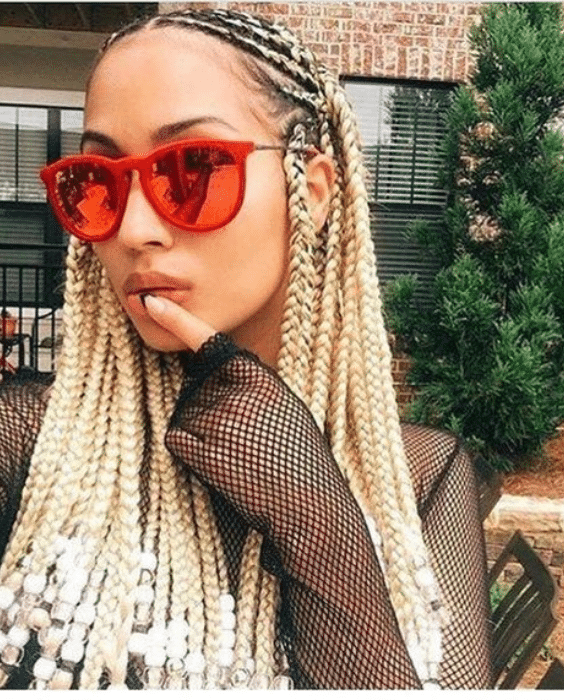 Blonde Fulani Braids - honey blonde blonde fulani braids