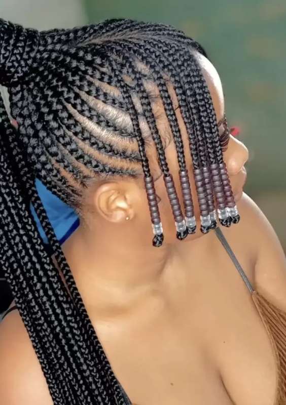 Fulani braids with beads - african hairstyles for fulani braids with beads