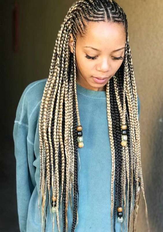 Fulani braids with beads - short fulani braids with beads
