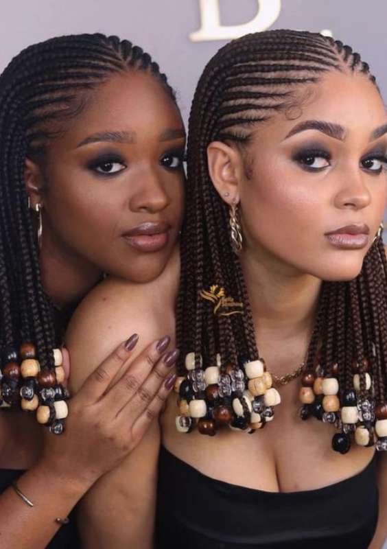 Fulani braids with beads - short fulani braids with beads