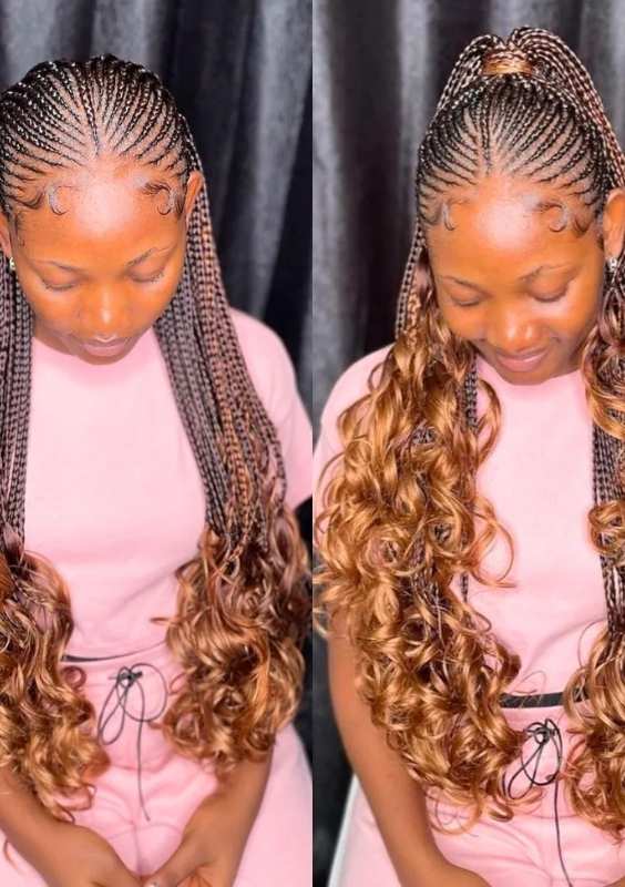 Fulani braids with curls - unique fulani braids with curls