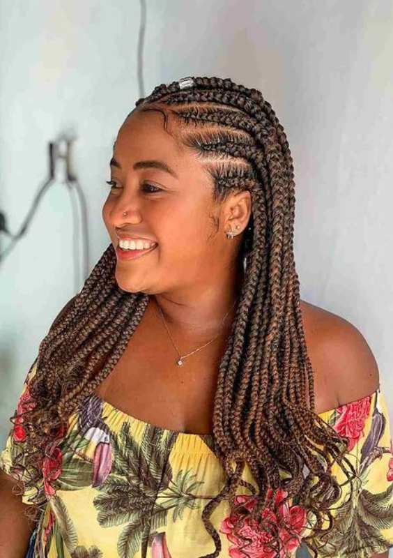 Fulani braids with curls - fulani braids with curls and beads
