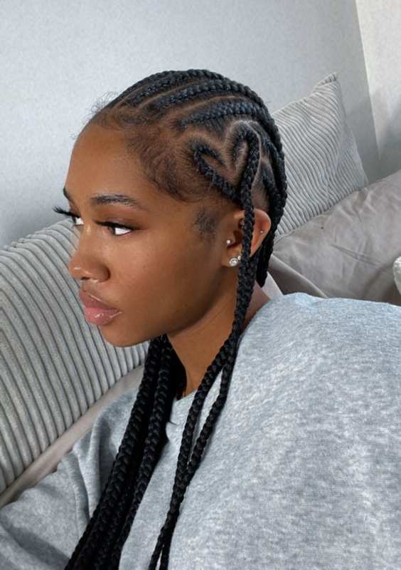Fulani braids with heart - fulani braids with heart on the side